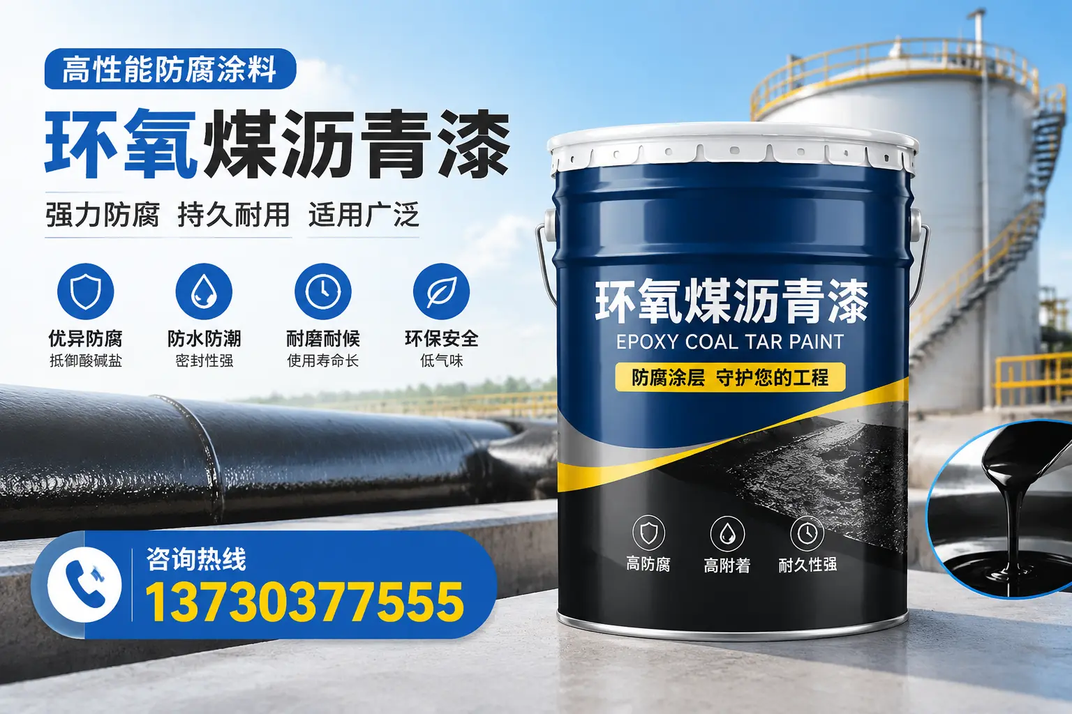 环氧煤沥青漆的耐久性分析，适合南阳的使用场景
